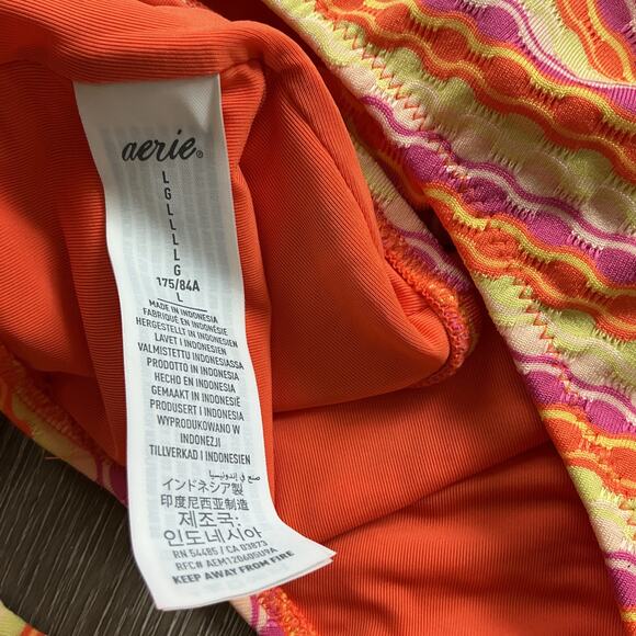 NWT‎ aerie Orange Yellow Monokini One Piece Bikini Large - Picture 6 of 7